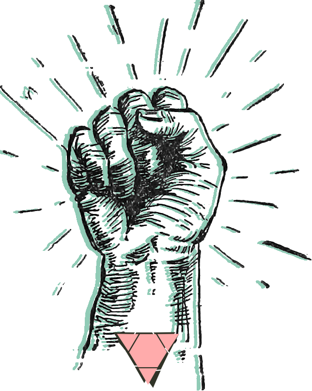 Fist raised to defeat hate